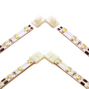 90 Degree LED Strip Corner Connector 8mm 2 Pin