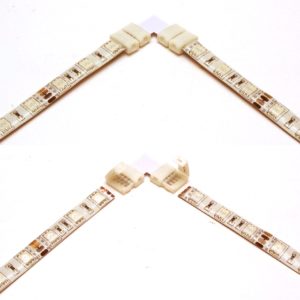 90 Degree LED Strip Corner Connector RGB 10mm 4 Pin