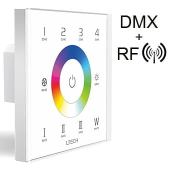 RGBW LED Panel Controller,Wall Mounted Controller Colorful Dimmer Switch for LED Strip Light 1# 