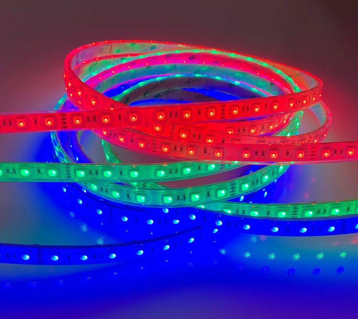 Waterproof RGB LED Strip Lights 60 LED/m 12V