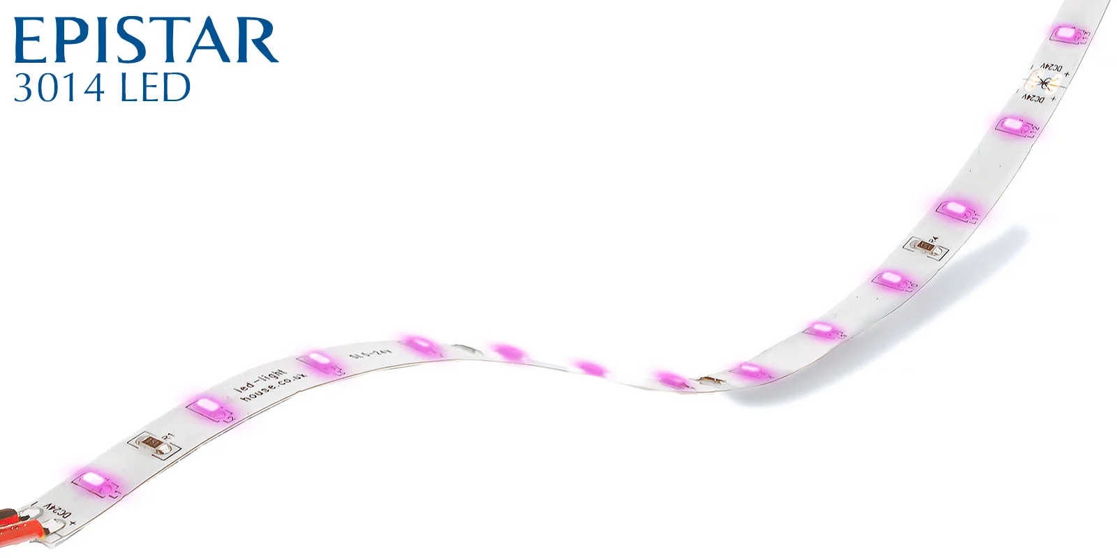 Pink LED Strip Lights - Splashproof 60 LED/m 24V - Image 2