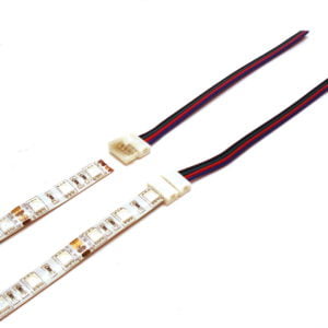 LED Strip Power Lead Connector RGB 10mm 4 Pin