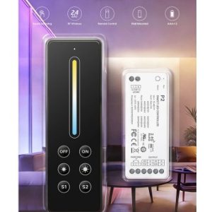 Black RF Remote Control CCT LED Strip Controller