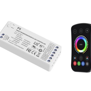 RGB+CCT LTech RF Colour Wheel LED Controller in Black With Receiver